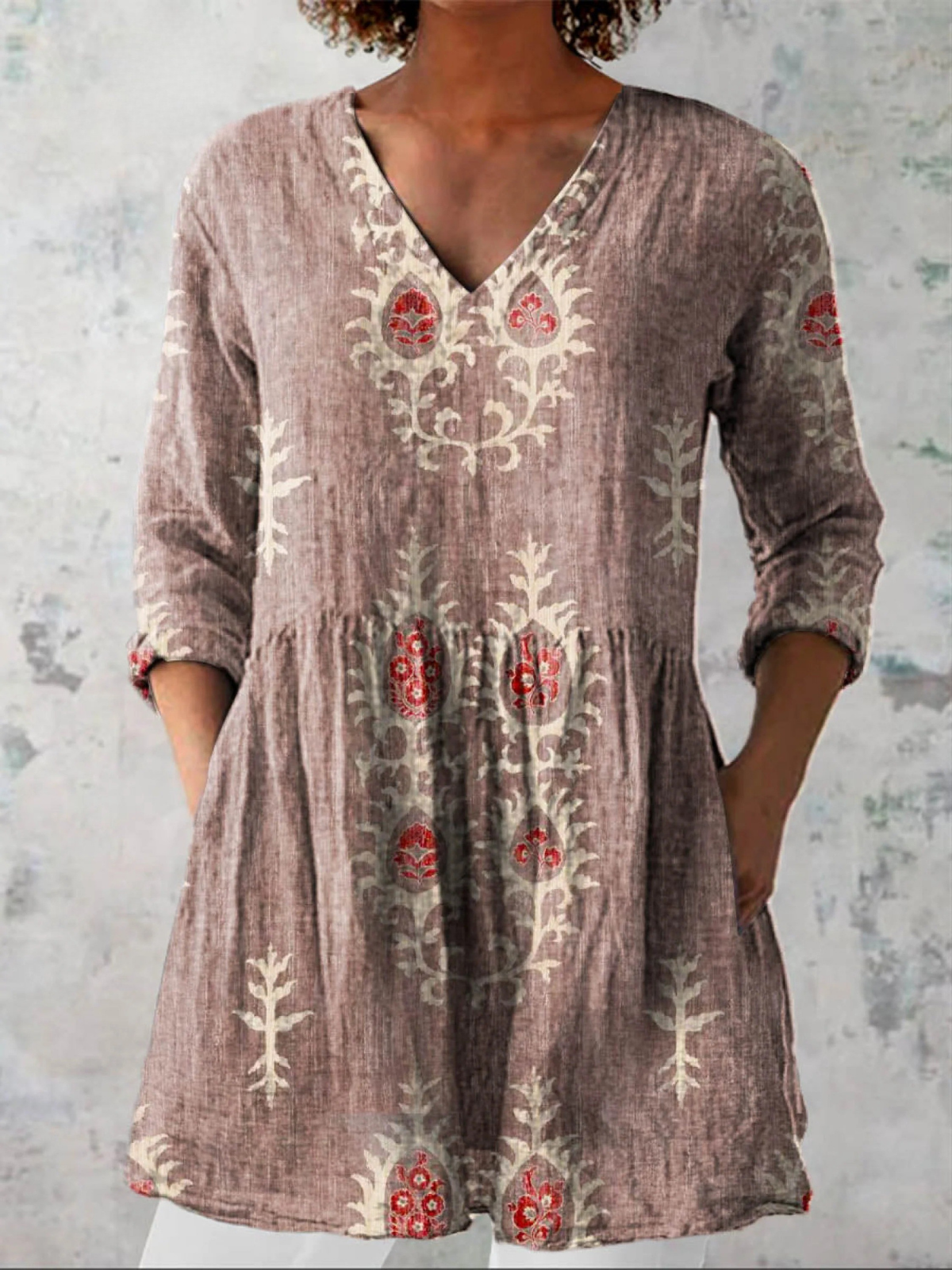 Arianna | Blusa Lunga con Scollo a V
