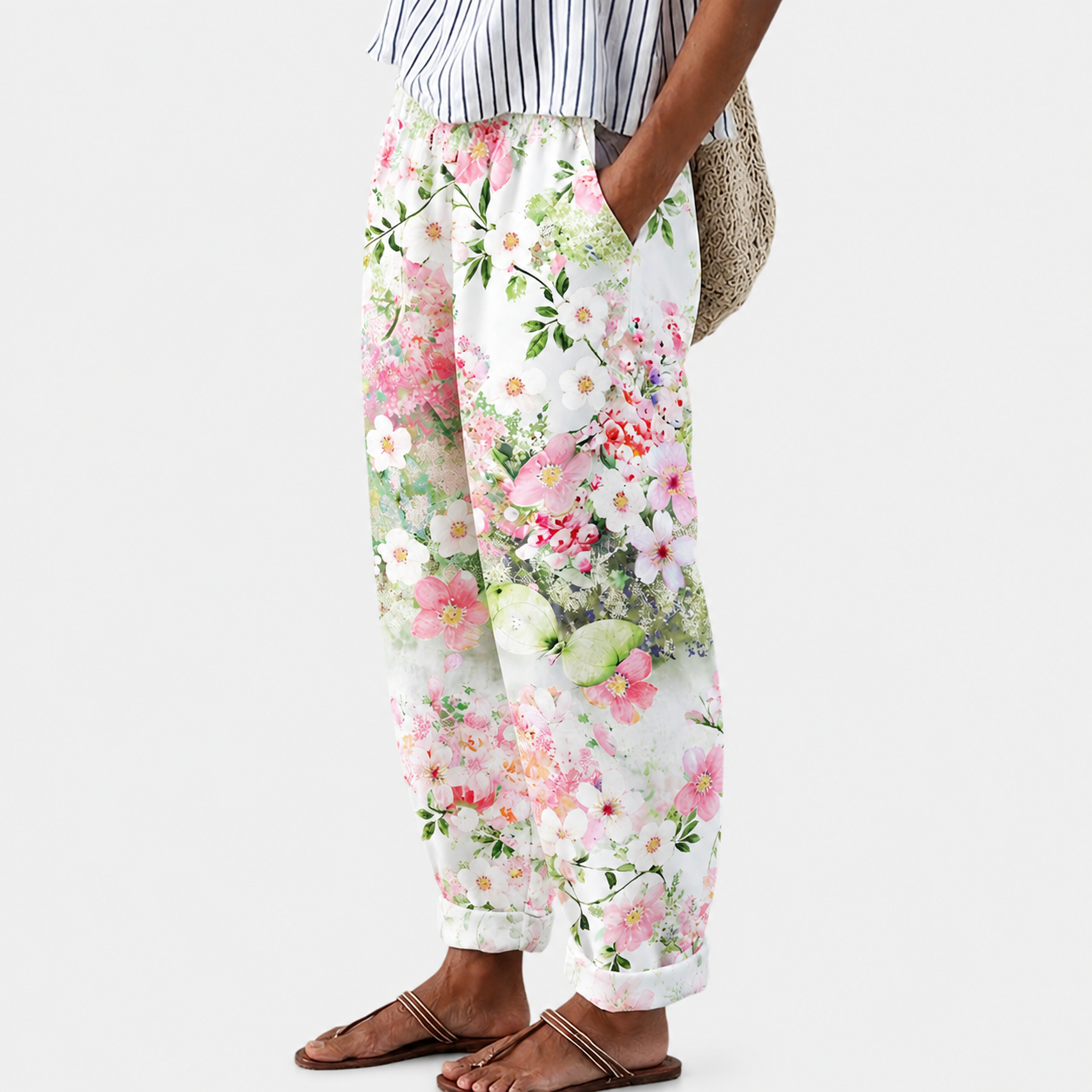 Melissa | Pantaloni Comfort Brezza Fiorita