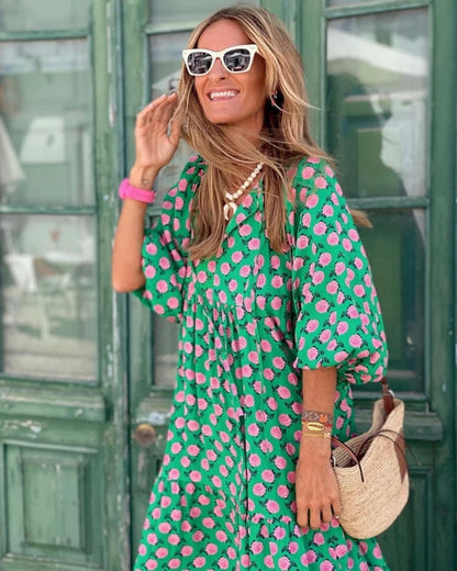 Azzurra | Vestito Lungo Boho