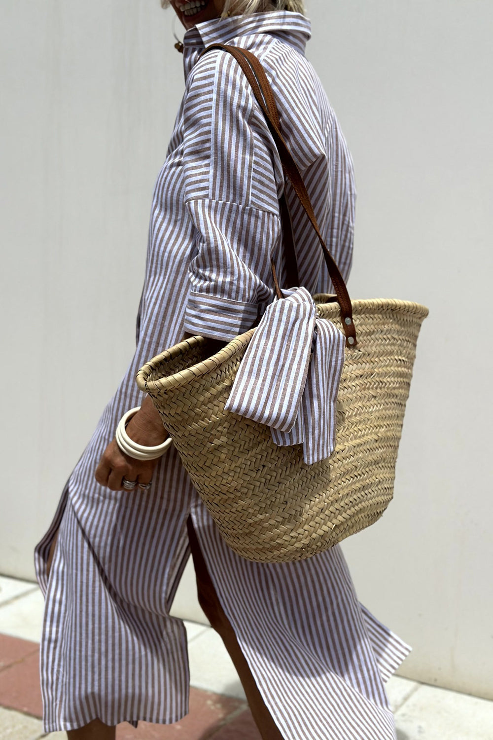 Rosaria | Abito Maxi Classico a Righe