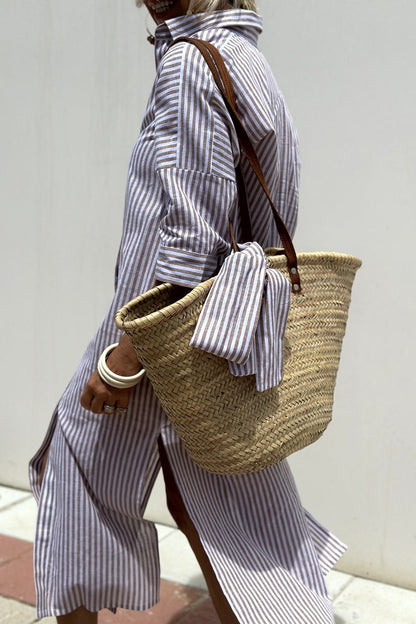Rosaria | Abito Maxi Classico a Righe