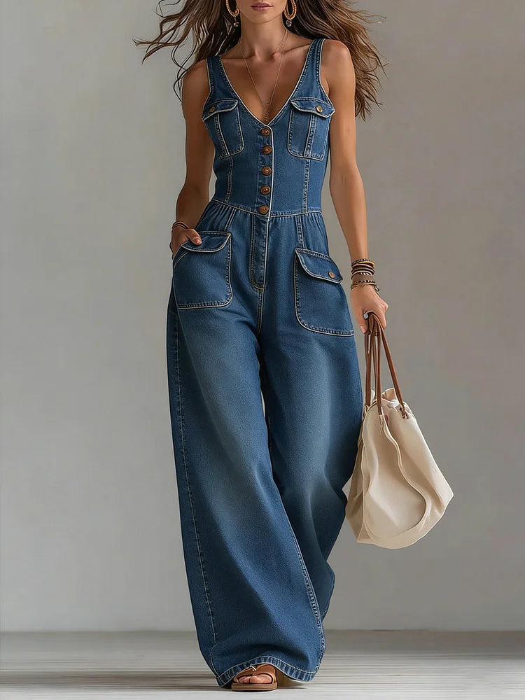 Gabriella | Tuta in Denim Ampia e Casual