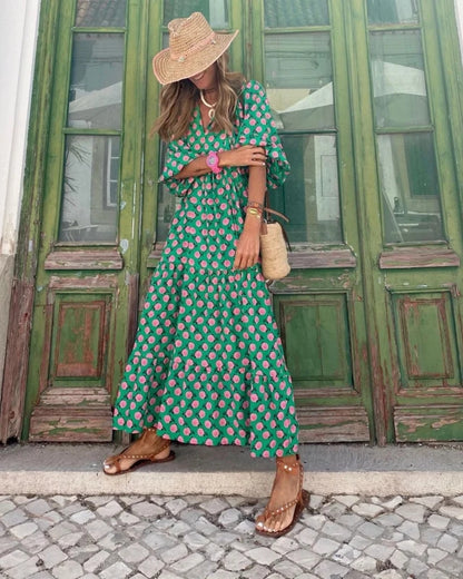 Azzurra | Vestito Lungo Boho