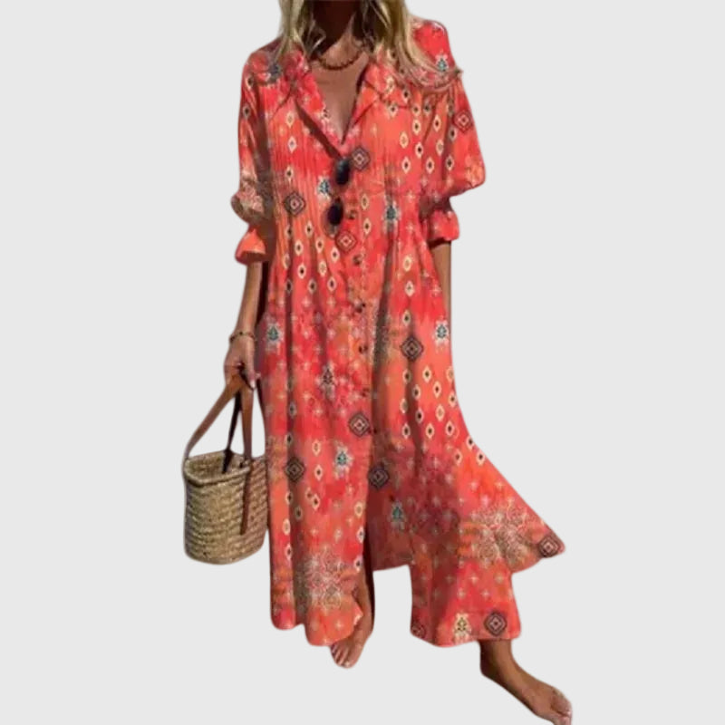 Raffaella | Elegante Abito Lungo dallo Stile Boho