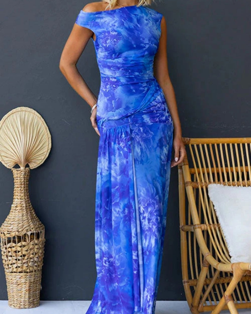 Giulia | Abito Maxi Elegante Stampato