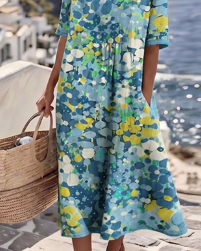 Vittoria | Elegante Abito Midi Floreale Estivo