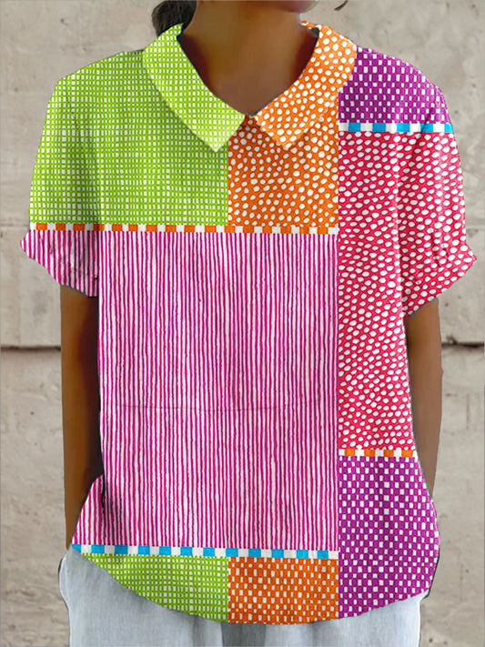 Viola | Camicia con Motivo Colorato