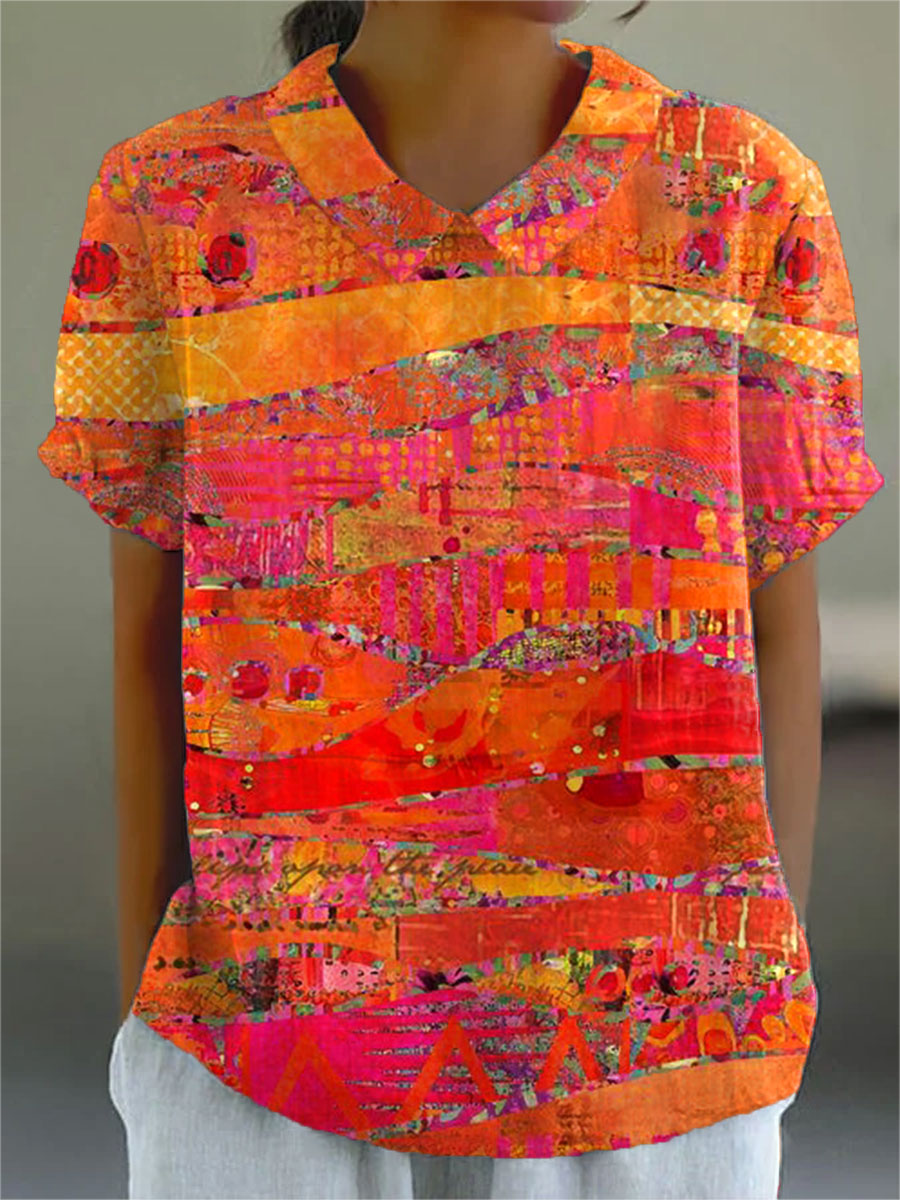 Sveva | Camicia con Stampa Astratta