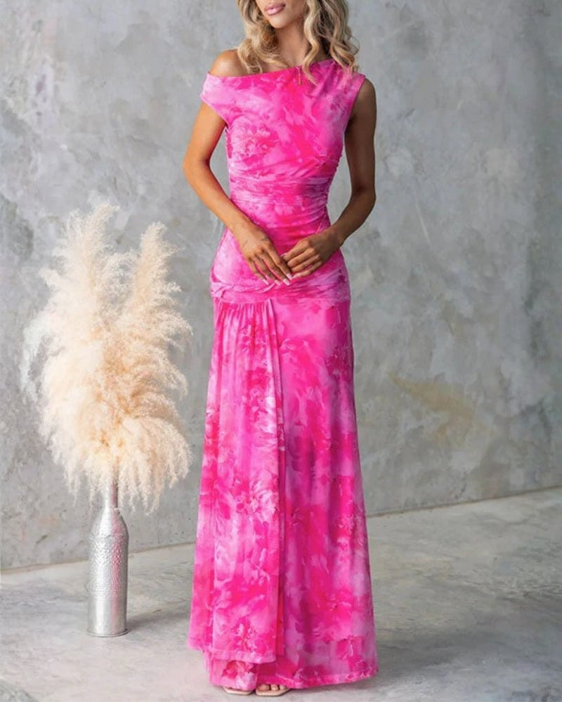 Giulia | Abito Maxi Elegante Stampato