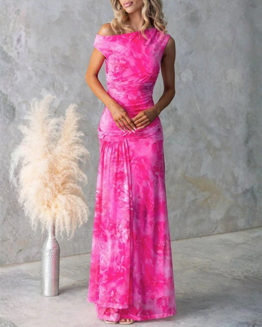 Giulia | Abito Maxi Elegante Stampato