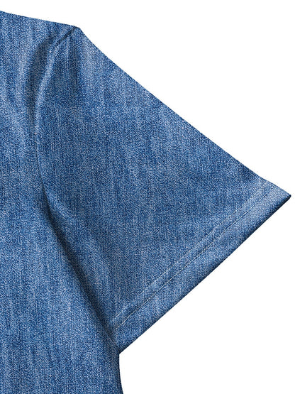 Flavia | Elegante Abito Retrò in Denim