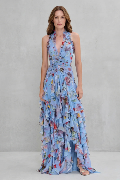 Melissa | Abito Lungo Elegante con Collo Halter