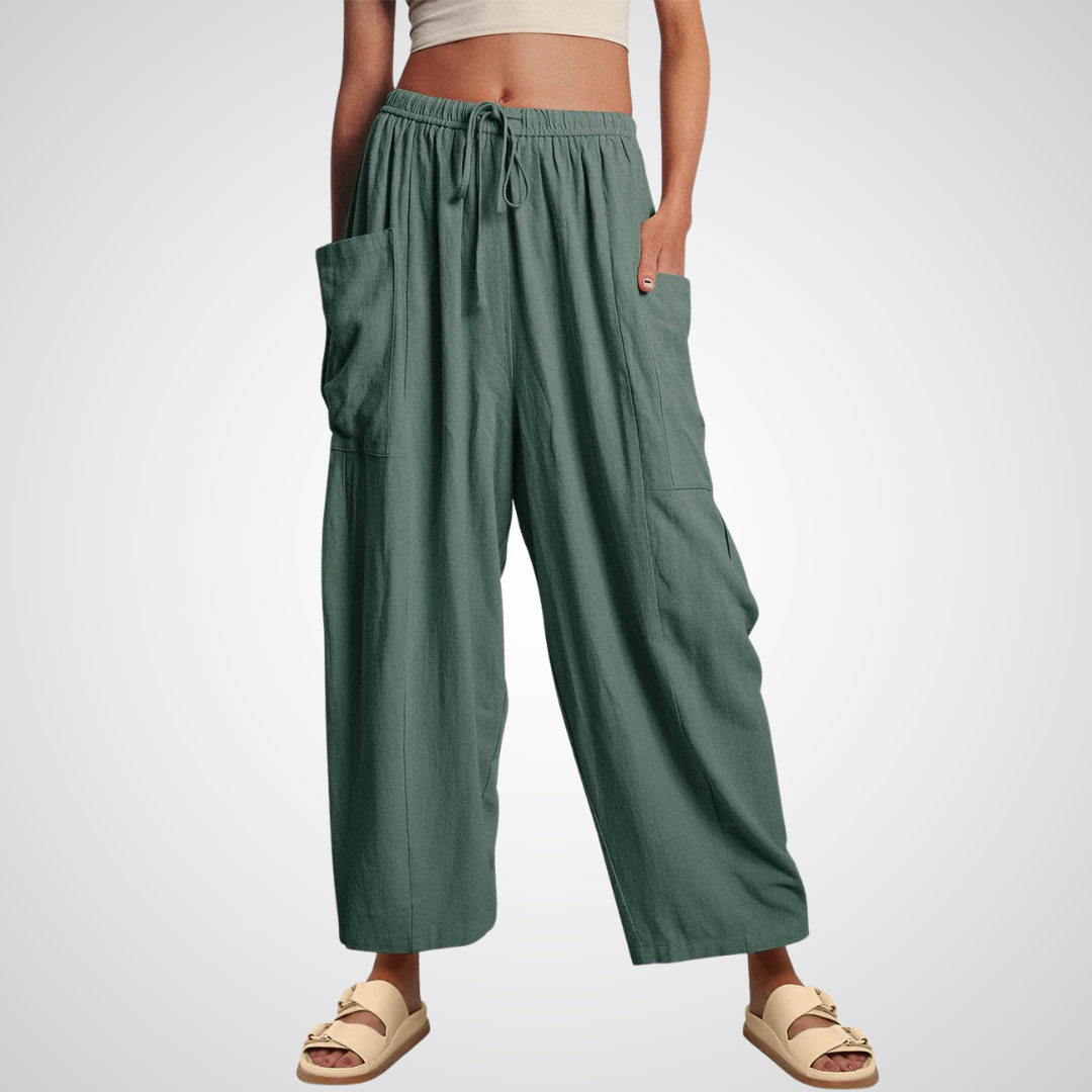Raffaella | Pantaloni Comodi a Gamba Larga