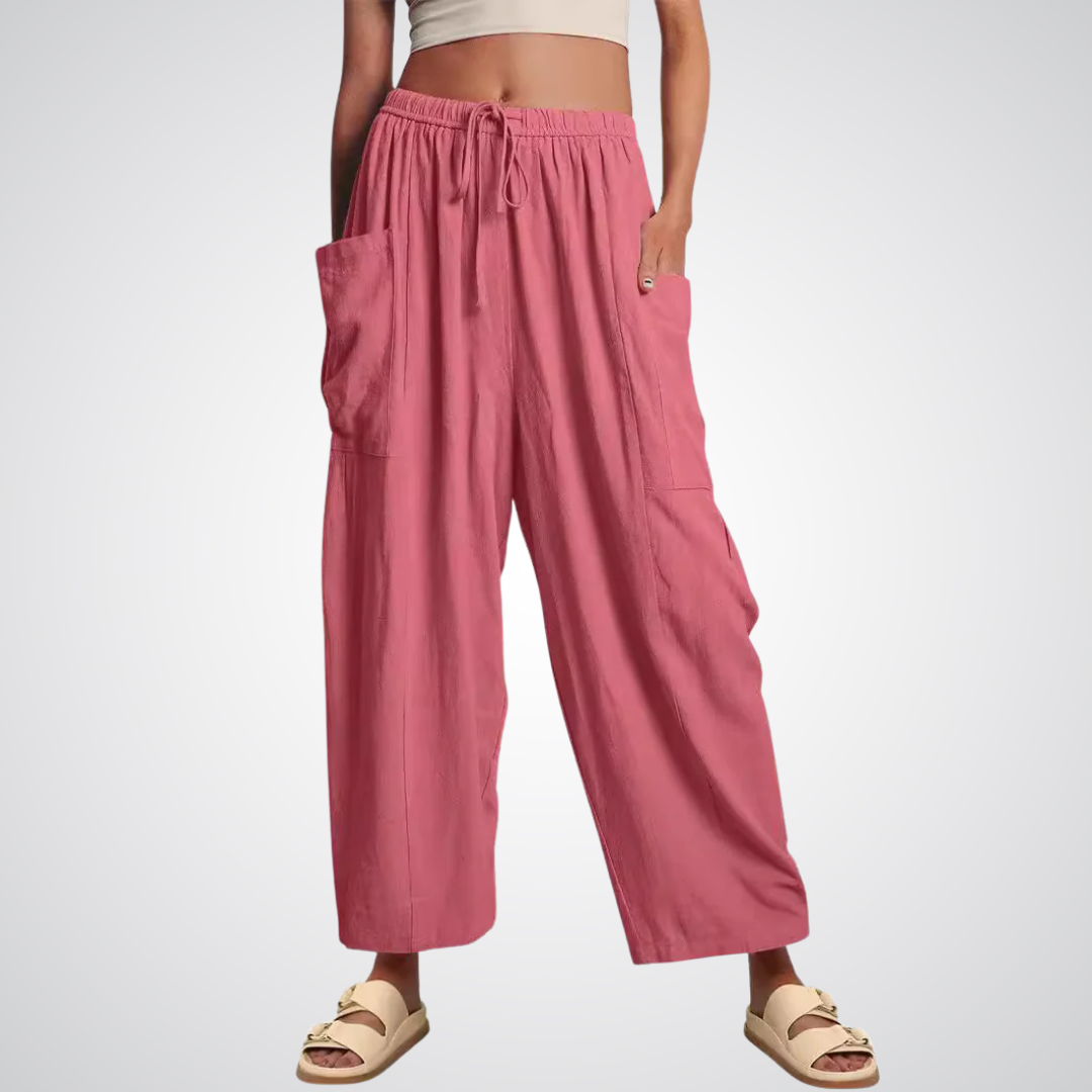 Raffaella | Pantaloni Comodi a Gamba Larga