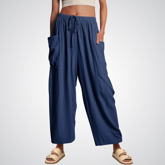 Raffaella | Pantaloni Comodi a Gamba Larga