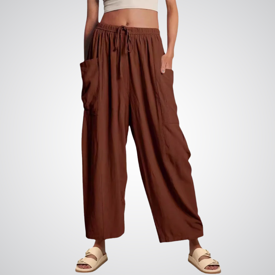 Raffaella | Pantaloni Comodi a Gamba Larga