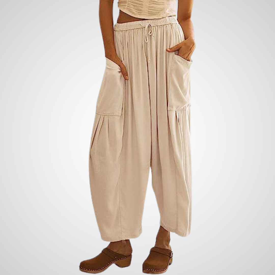 Raffaella | Pantaloni Comodi a Gamba Larga