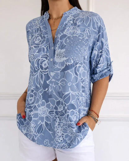 Azzurra | Blusa Elegante con Tasca