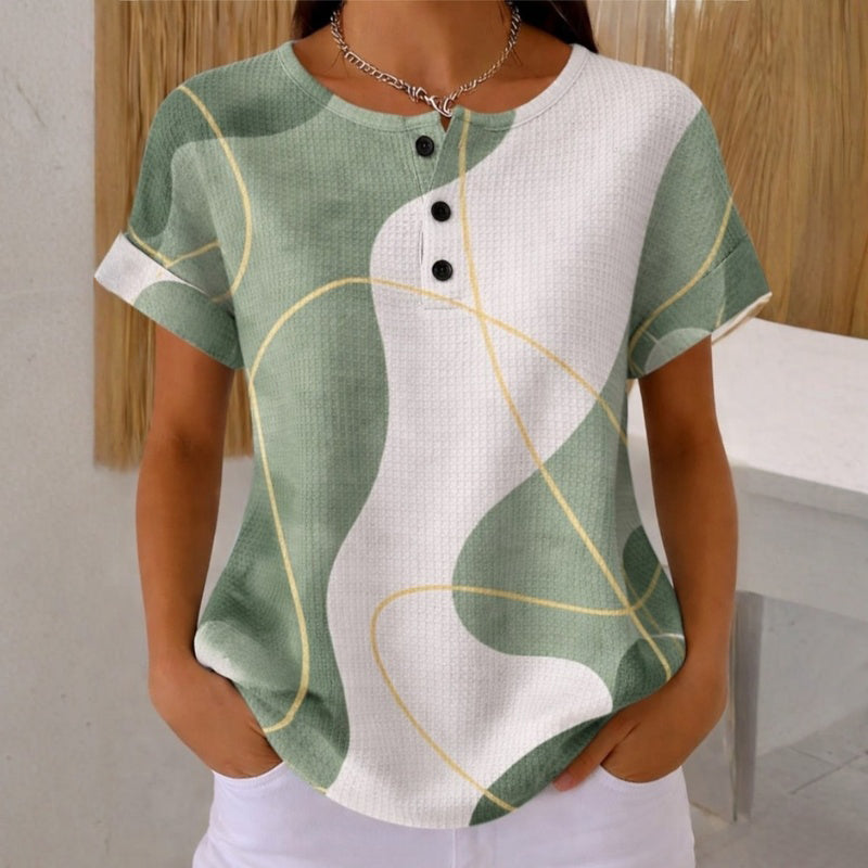 Maristella | Blusa Casual con Blocchi di Colore