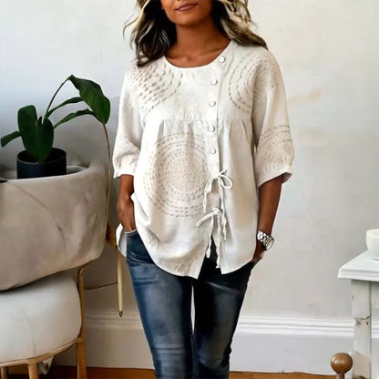 Flavia | Blusa Vintage Casual con Stampa