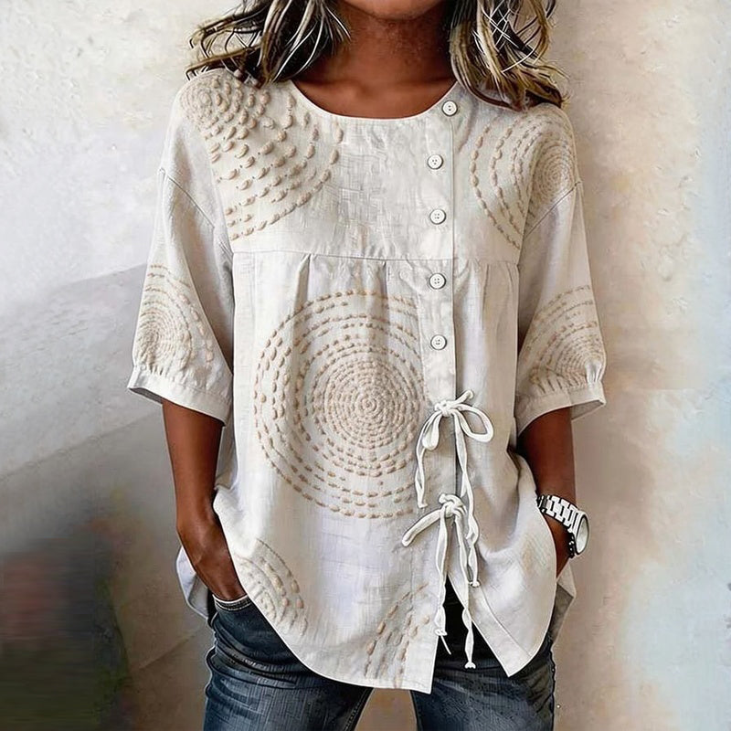 Flavia | Blusa Vintage Casual con Stampa
