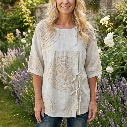 Flavia | Blusa Vintage Casual con Stampa