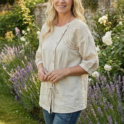 Flavia | Blusa Vintage Casual con Stampa