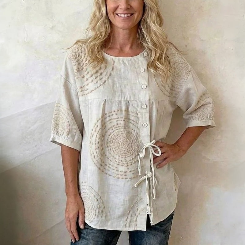 Flavia | Blusa Vintage Casual con Stampa
