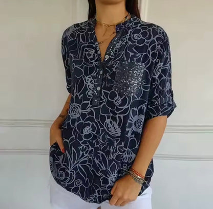 Azzurra | Blusa Elegante con Tasca