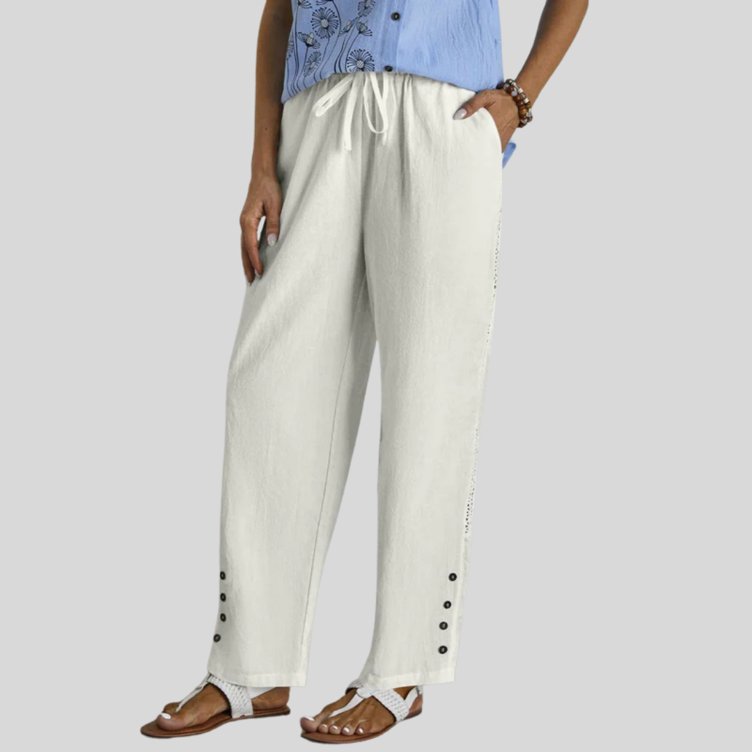 Roberta | Pantaloni Relax con Bottoni