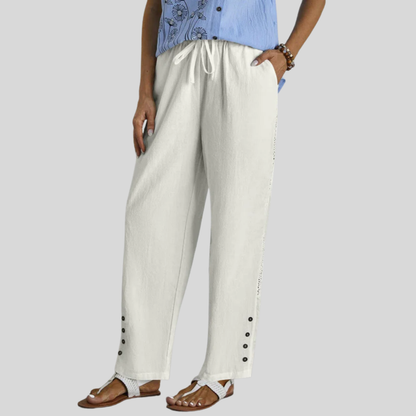 Roberta | Pantaloni Relax con Bottoni