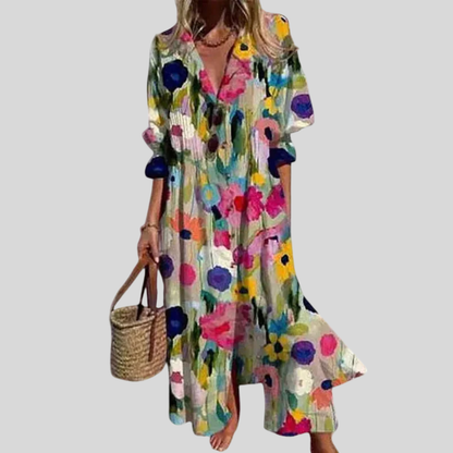 Raffaella | Elegante Abito Lungo dallo Stile Boho