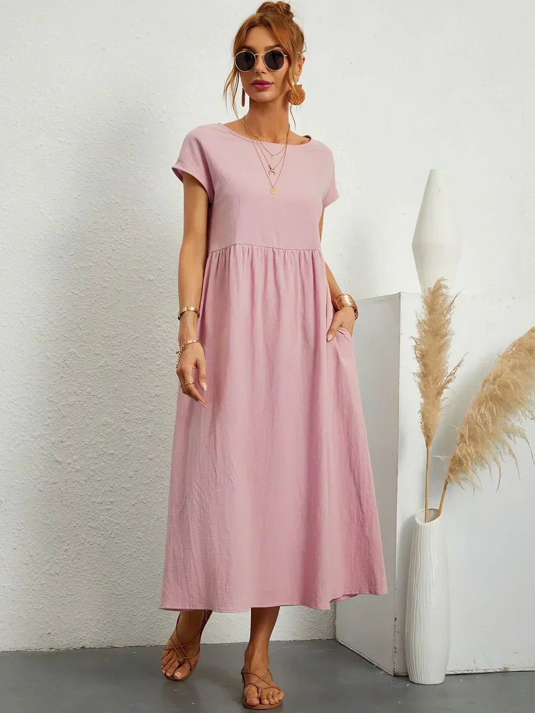 Rosa | Abito Midi Fluido