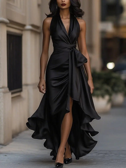 Arianna | Abito Maxi Fluido con Bottoni