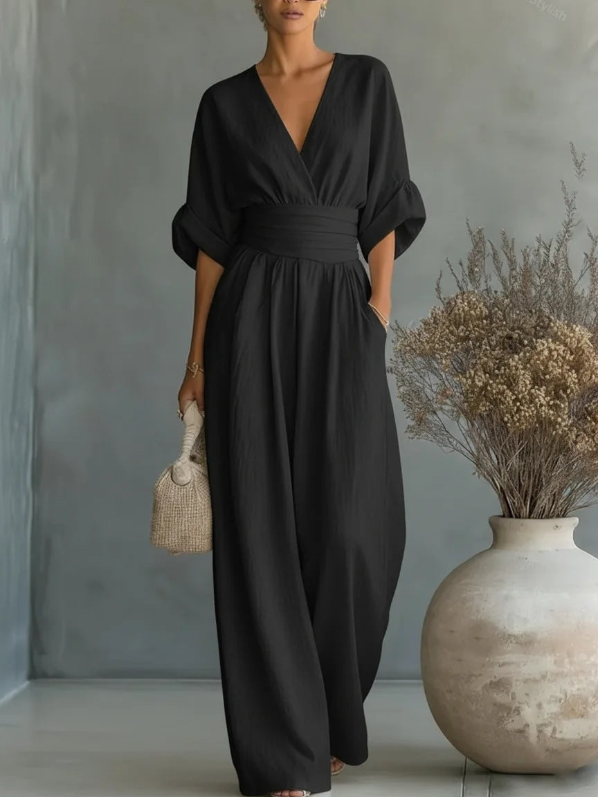 Irene | Abito Elegante con Scollo a V e Schiena Scoperta