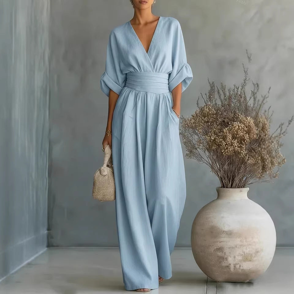 Irene | Abito Elegante con Scollo a V e Schiena Scoperta