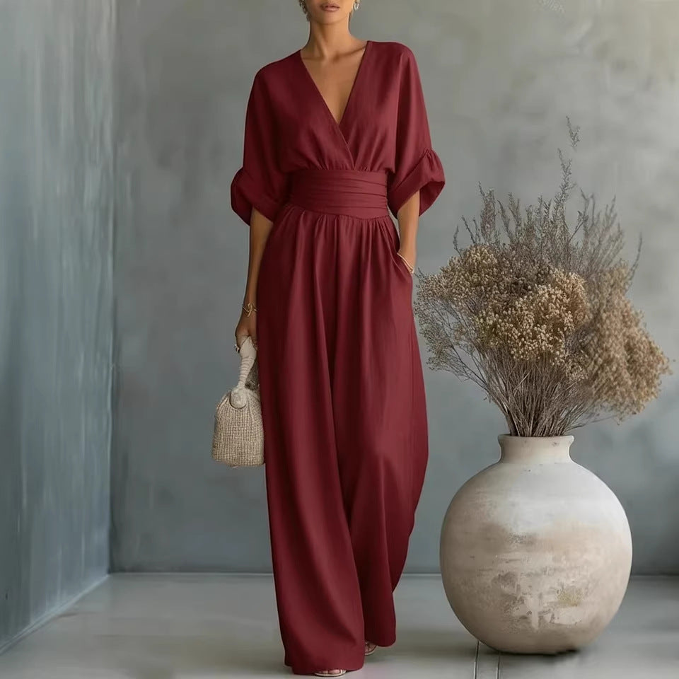 Irene | Abito Elegante con Scollo a V e Schiena Scoperta