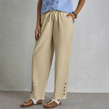 Roberta | Pantaloni Relax con Bottoni