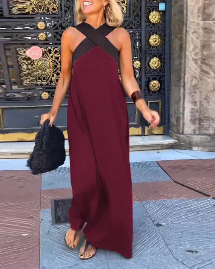Teresa | Abito Maxi con Incrocio Frontale