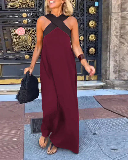 Teresa | Abito Maxi con Incrocio Frontale