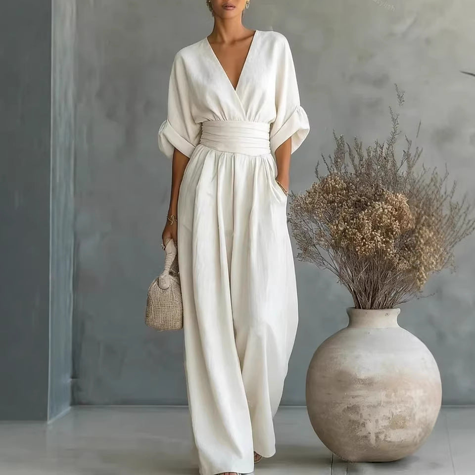 Irene | Abito Elegante con Scollo a V e Schiena Scoperta