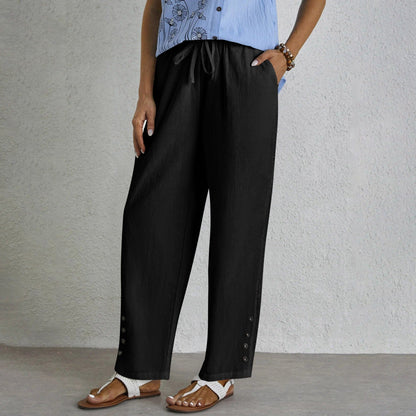 Roberta | Pantaloni Relax con Bottoni