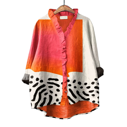 Grazia | Blusa Estiva con Stampa Artistica