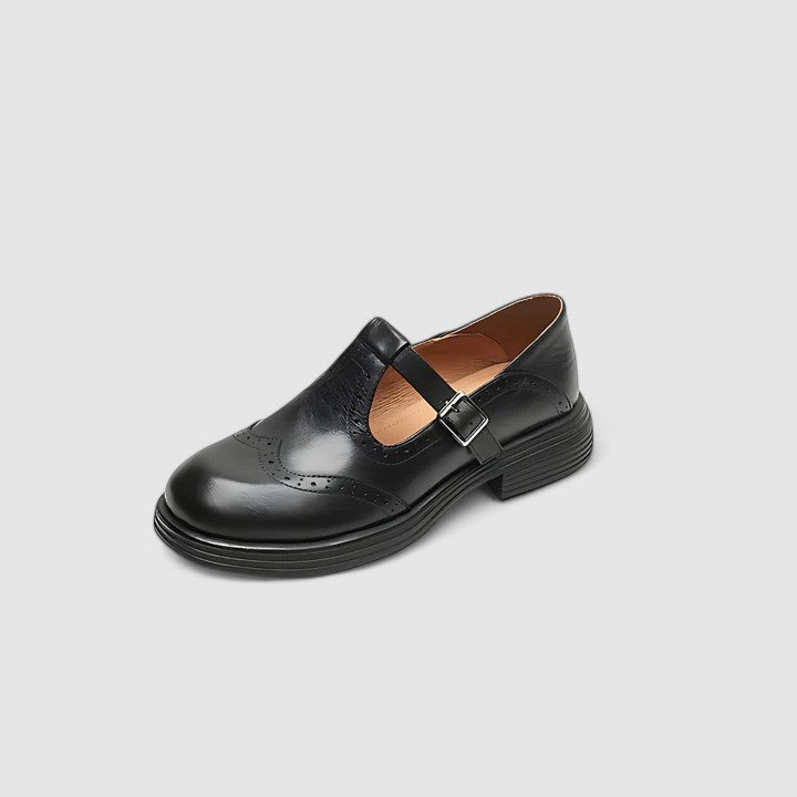 Graziella | Scarpe Mary Jane Classiche con Effetto Rilievo