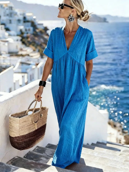 Angela | Abito Lungo dallo Stile Naturale
