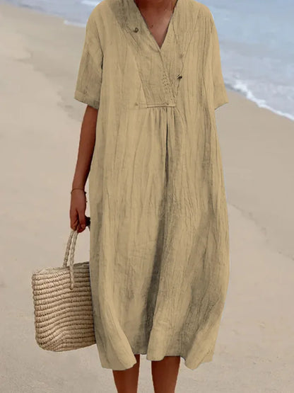 Caterina | Abito Maxi Morbido con Texture