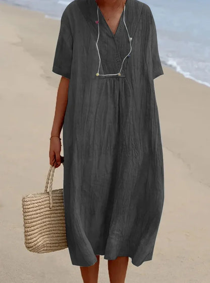 Caterina | Abito Maxi Morbido con Texture
