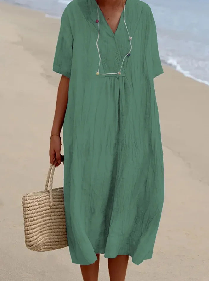 Caterina | Abito Maxi Morbido con Texture