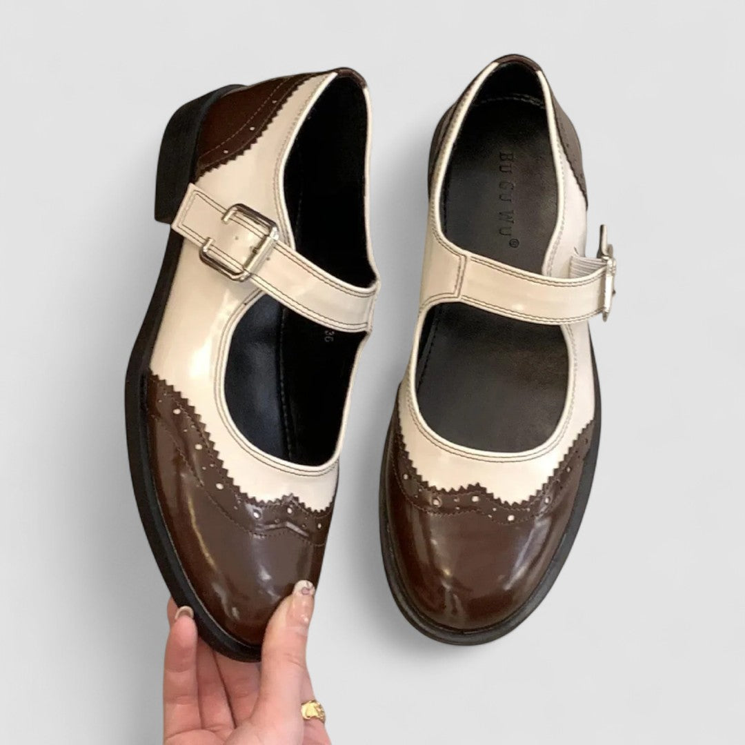 Bianca | Scarpe Mary Jane a Contrasto