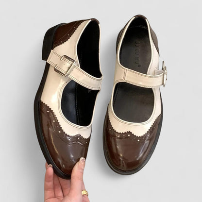 Bianca | Scarpe Mary Jane a Contrasto